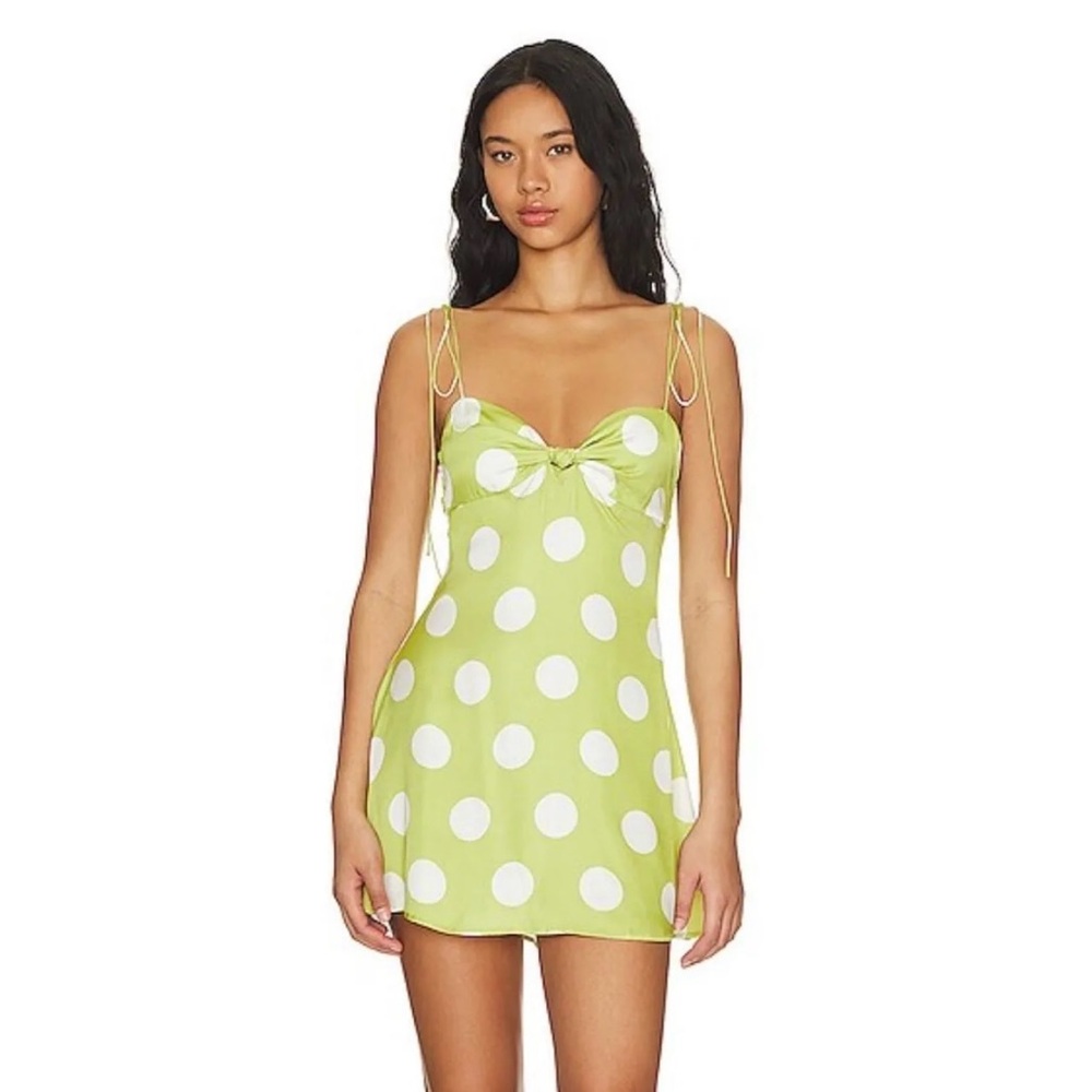 For Love & Lemons Adira Mini Dress NWT green